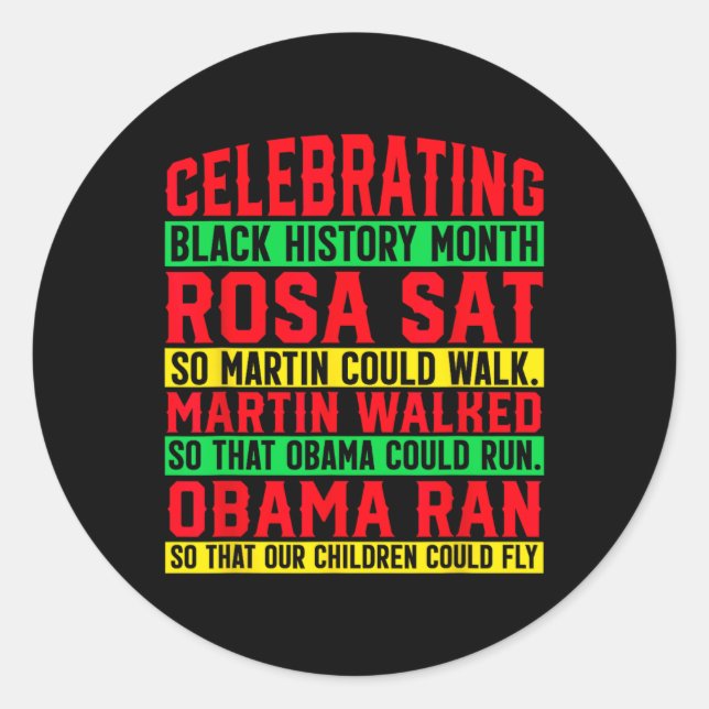 Sticker Rond Célébration du Mois de l'histoire des Noirs1 (Devant)