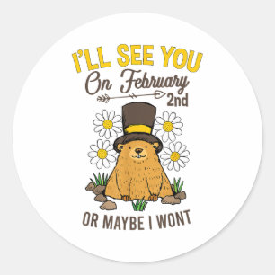 Sticker Rond Célébration vintage de la Chandeleur le 2 février