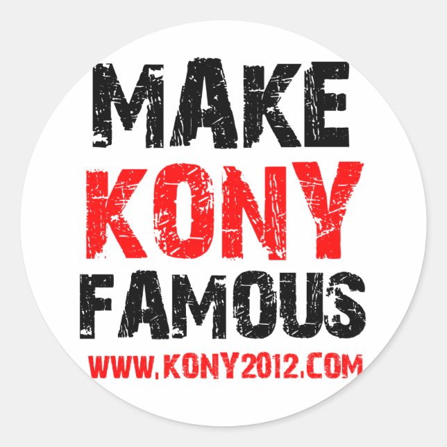 Sticker Rond Célèbre Kony - Kony 2012 (Devant)