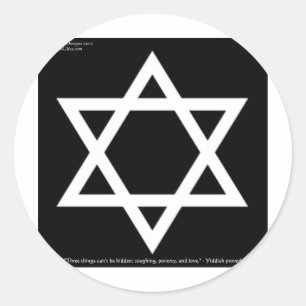 Sticker Rond Célèbre Yiddish Sagesse Citer Cadeaux Tee - shirt 