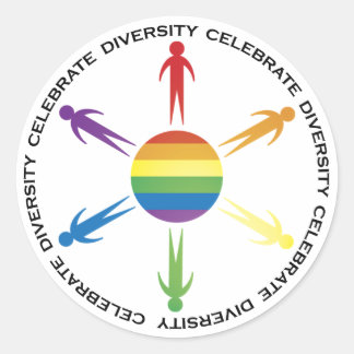 Sticker Rond Célébrer la diversité