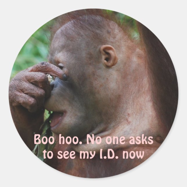 Sticker Rond Célébrer le vieillissement (Devant)