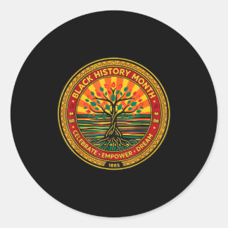 Sticker Rond Célébrer l'histoire des Noirs Éduquer Inspirer Fie