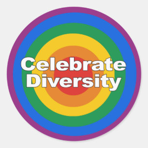 Sticker Rond Célébrez la diversité 2
