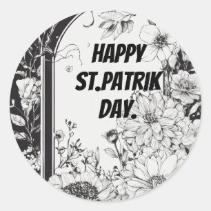 Sticker Rond Célébrez la St. Patrick's Day avec le st.patrik he
