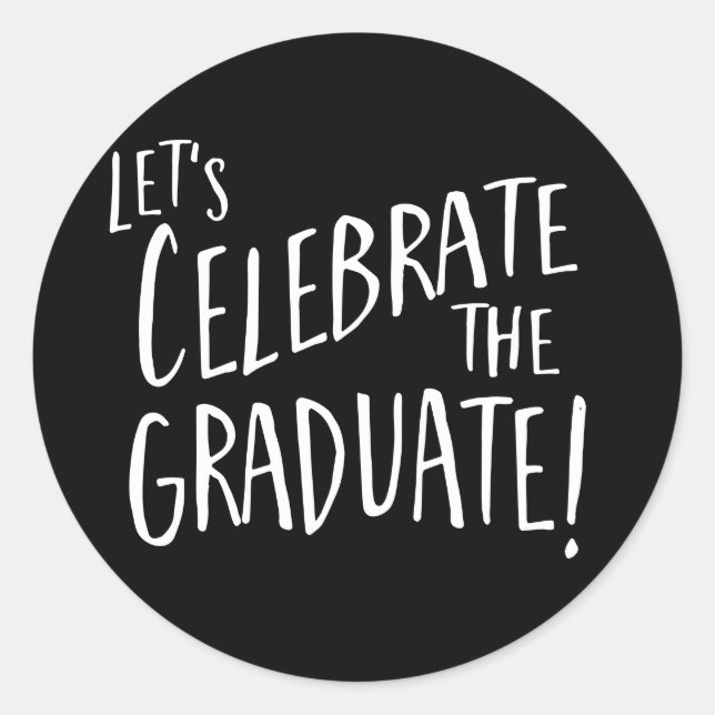 Sticker Rond Célébrez le sceau de l'enveloppe des diplômés (Devant)