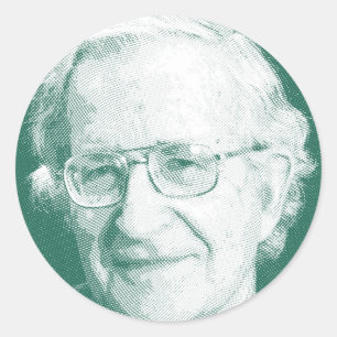 Sticker Rond célébrités noam chomsky 2