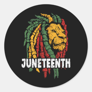 Sticker Rond Célébrons le 11° lion de la liberté afro-américain