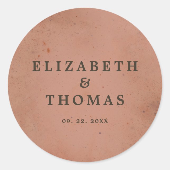 Sticker Rond Celestial Floral Galaxy Starry Night Pink Wedding (Devant)