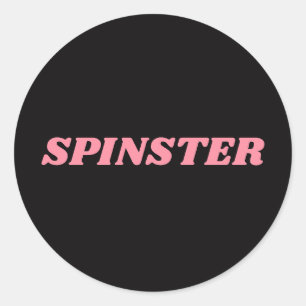 STICKER ROND CÉLIBATAIRE ROSE