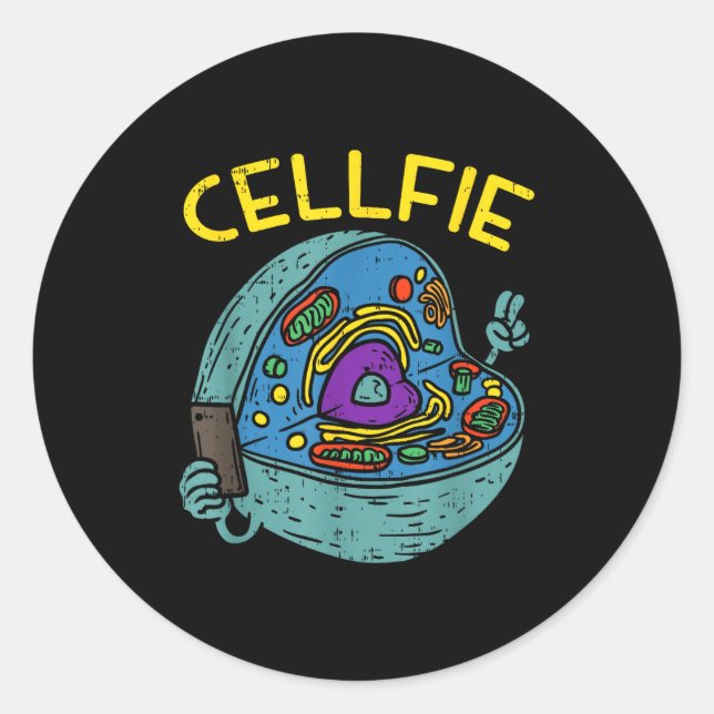 Sticker Rond Cell Fie Funny Science Biology Teacher  (Devant)