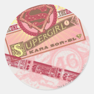 Sticker Rond Celle La Seule Supergirl