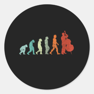 Sticker Rond Cello Music Player Evolution Cellist Musicien