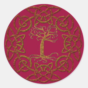 Sticker Rond Celtic Circle Tree of Life Collection irlandaise