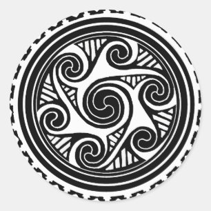 Sticker Rond Celtic Triskele