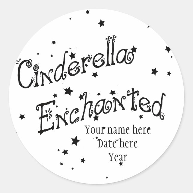 Sticker Rond Cendrillon enchanté (Devant)