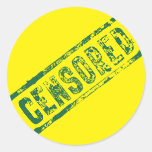 Sticker Rond Censuré