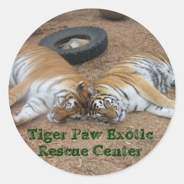 Sticker Rond Centre de Secourt externe Tiger Paw (Devant)