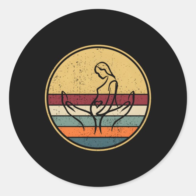 Sticker Rond Centre Merci Doula Midry (Devant)