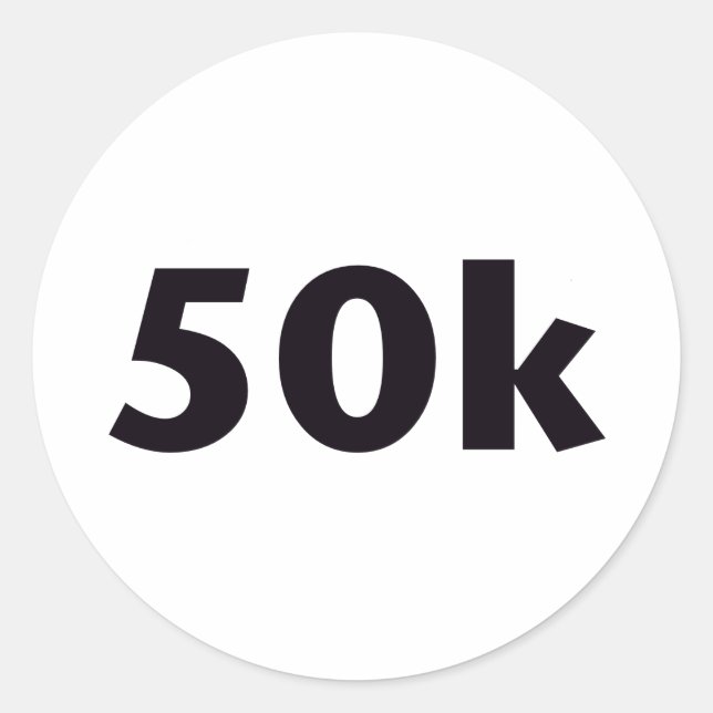 Sticker Rond Cercle 50 k (Devant)