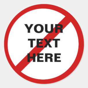Sticker Rond Cercle anti-Modèle avec slash