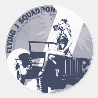 STICKER ROND CERCLE BLEU