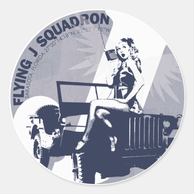 STICKER ROND CERCLE BLEU (Devant)