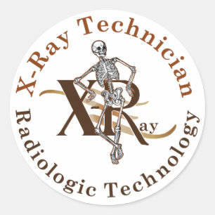 Sticker Rond Cercle Brown du technicien de rayons X