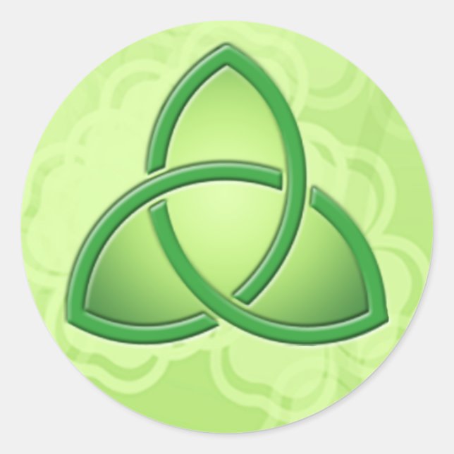 Sticker Rond Cercle Celtic Love et Shamrock 1,5" (Devant)