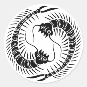 Sticker Rond Cercle Centipedes face