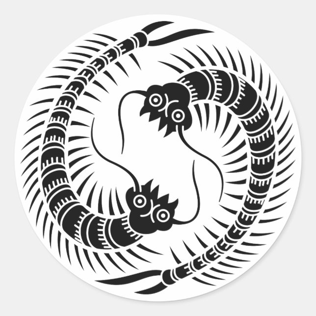 Sticker Rond Cercle Centipedes face (Devant)