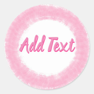 Sticker Rond Cercle d'aquarelle rose délicat
