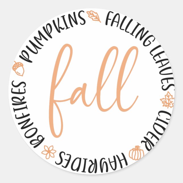 Sticker Rond Cercle d'automne (Devant)