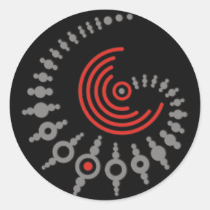 Sticker Rond cercle de cultures I noir