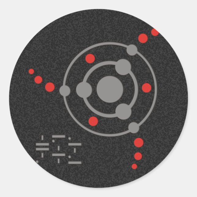Sticker Rond cercle de cultures II | éclaboussure noire (Devant)