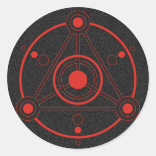 Sticker Rond cercle de cultures IV tache noire