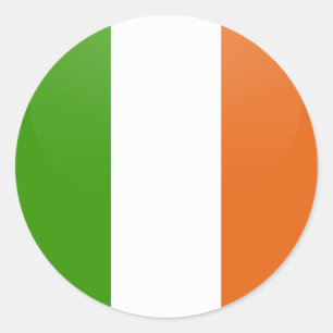 Sticker Rond Cercle de drapeau de qualité de l'Irlande