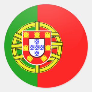 Sticker Rond Cercle de drapeau de qualité du Portugal