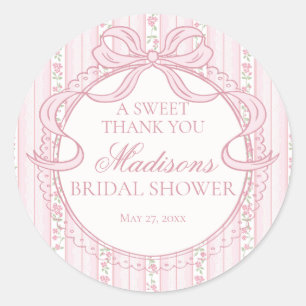 Sticker Rond Cercle de fête de mariage floral élégant vintage r