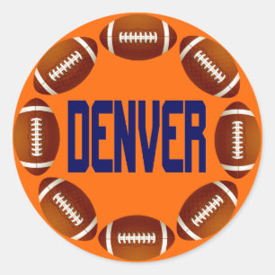 STICKER ROND CERCLE DE FOOTBALL DENVER