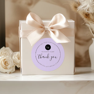 Sticker Rond Cercle de Merci esthétique minimaliste violet