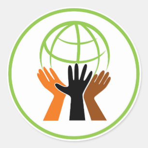 Sticker Rond Cercle de village communautaire