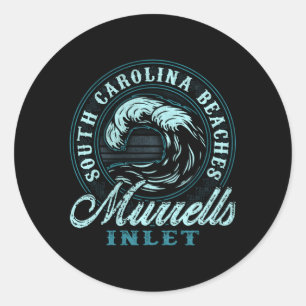 Sticker Rond Cercle d'onde de Murrells Inlet