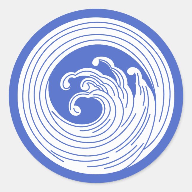 Sticker Rond Cercle d'onde en forme de tourbillon (Devant)