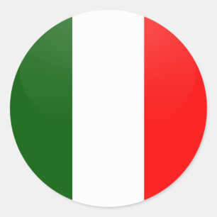 Sticker Rond Cercle Drapeau de qualité Italie