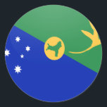 Sticker Rond Cercle du drapeau de la qualité de l'île Christmas<br><div class="desc">Le drapeau Cercle de haute qualité de l'île Christmas. Grand cadeau pour tous les habitants de l'île de Noël. Ce produit et beaucoup d'autres produits de l'île Christmas,  cadeaux de l'île Christmas,  pour la fierté de l'île Christmas avec ce drapeau de l'île Christmas disponible à www.RepresentMyCountry.com.</div>
