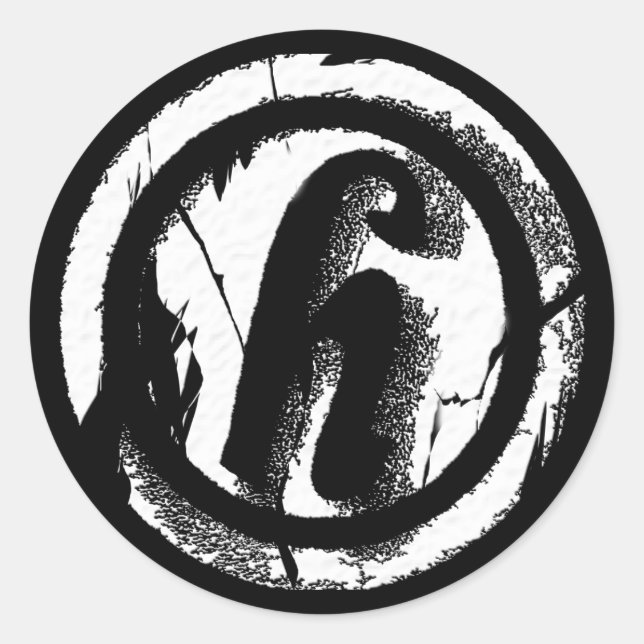 Sticker Rond Cercle fissuré H (Devant)
