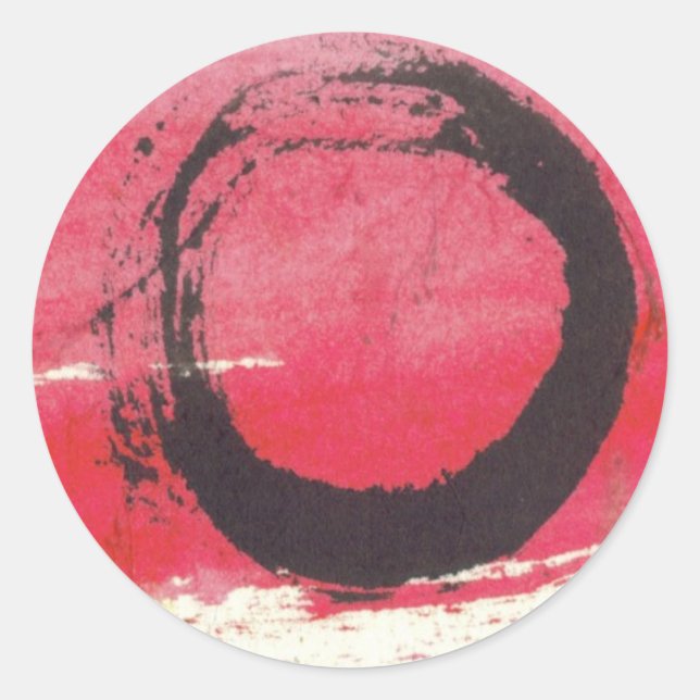 Sticker Rond Cercle magenta Zen (Devant)