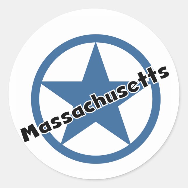 Sticker Rond Cercle Massachusetts (Devant)