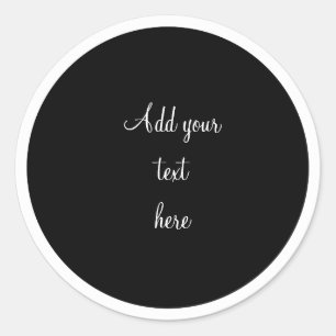 Sticker Rond Cercle noir avec cadre de cercle blanc MODÈLE, Cl